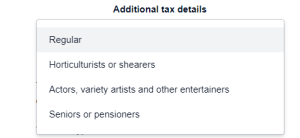 Additional tax details